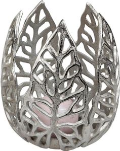 Formano Windlicht Blume 16 cm hoch Aluminium Leuchte Teelicht Dekoration