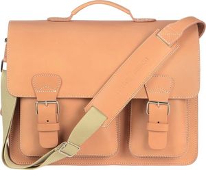 Ruitertassen Lehrertasche Leder 40cm 3 Fächer Schultasche Aktentasche natur braun Damen Herren 2342T-10