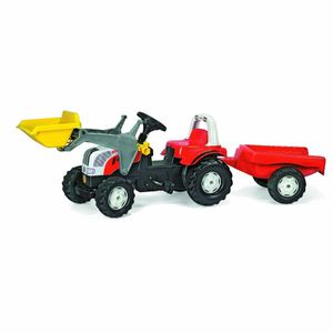 rolly toys Kid Steyr 6160 CVT Trettraktor mit Schaufellader und Anhänger, Maße: 161x47x55 cm; 02 393 6