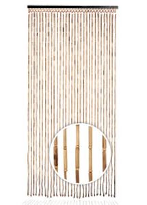 Bambusvorhang Türvorhang BAMBOO 31 Stränge -Braun Natur- Dekovorhang - 90x200 cm
