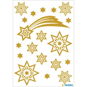 HERMA Weihnachts-Sticker MAGIC "Sterne & Schweif" glittery 1 Blatt à 19 Sticker