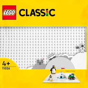 LEGO 11026 Classic Weiße Bauplatte, quadratische Grundplatte mit 32x32 Noppen als Basis für LEGO Sets, Konstruktionsspielzeug