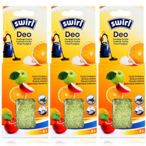 Swirl Deo für Staubsauger Fruchtige Frische -4 Beutel Staubsaugerduft (3er Pack)
