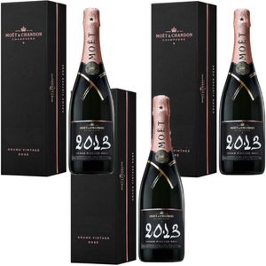 Champagne Moet & Chandon - Grand Vintage 2013 Rose x3 - Sous etui 75cl