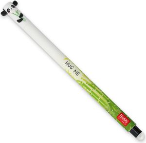 LEGAMI - löschbarer Gelschreiber, Durchmesser der Spitze 0,7 mm, Erasable Pen, schwarze Tinte, Thema Panda, beschädigt das Blatt nicht, thermoempfindliche Tinte