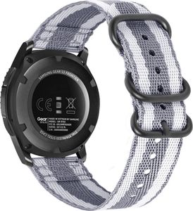 INF Nylon-Uhrenarmband für Samsung Galaxy Watch 4 & Huawei GT 4 Köper grau model 1