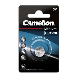 Knopfzelle Knopfbatterie Lithium CR1220 Camelion Blister Verpackung Batterie
