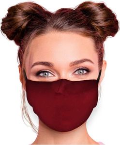Mundschutz Maske in verschiedenen Farben Stoffmaske ohne Motiv Mund- Nasenschutz mit wechselbarem Filter einstellbare Ohrbügel, Farbe wählen:bordeaux