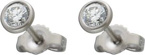 Diamant Ohrstecker Platin 950 2 Diamanten 0,35ct W/SI Zargenfassung