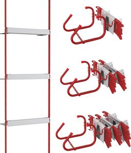 JOIEYOU Strickleiter Feuerfeste 15 m Feuerleiter Rettungsleiter Hängeleiter für 4 stockwerke Fluchtleiter mit Einziehbarer Haken bis zu 450 kg Tragen