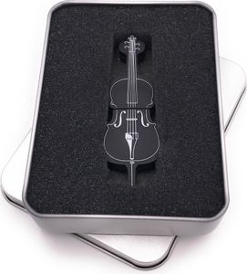 Onwomania Bass Cello Violine Geige in Schwarz USB Stick in Alu Geschenkbox 8 GB USB 2.0