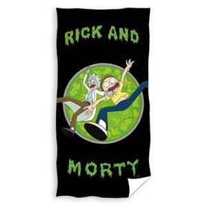 Bavlnená plážová osuška Rick and Morty - Brána do tretej dimenzie