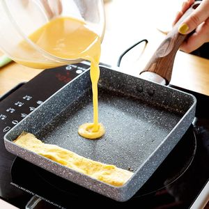 Japanische Omelettpfanne / Omelettpfanne / Tamago-Bratpfanne / Mini-Bratpfanne / Quadratische Omelettpfanne mit Antihaftbeschichtung (PFOA-frei) / 18 * 15 * 3,2 cm