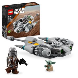 LEGO 75363 Star Wars N-1 Starfighter des Mandalorianers – Microfighter Mikro-Bauspielzeug, Das Buch von Boba Fett-Fahrzeug mit Baby Yoda-Figur Grogu, Geschenk für Kinder, Jungen, Mädchen ab 6 Jahren