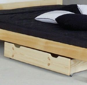 Stauraum unter dem Bett 98 cm (Holzfarbe: Weiß)