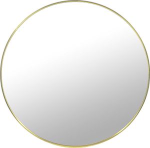 VBChome Rundes Spiegel 80 cm Goldfarbe Aluminiumrahmen – Elegante Dekoration für Wohnzimmer, Bad, Flur, modernes und stilvolles Spiegel für Innenräume