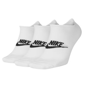 NIKE Uni 3er Pack Sneaker Sportsocken - Everyday Essential, Logo, einfarbig Weiß 38-42