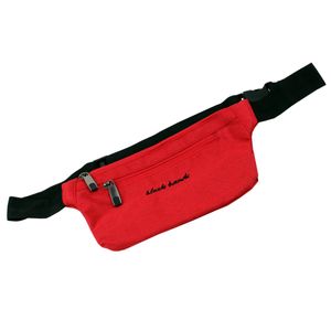 Hüfttasche Bauchtasche Körpertasche Reißverschlussfächer Damen Herren Rot