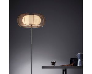 BRILLIANT Lampe Relax Standleuchte 2flg bronze/chrom | 2x A60, E27, 30W, g.f. Normallampen n. ent. | Mit Fußschalter | Für LED-Leuchtmittel geeignet