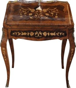 Casa Padrino Barock Sekretär Mahagony Braun  B 70 x H 88 x T 53 cm-  Sekretär Antik Stil
