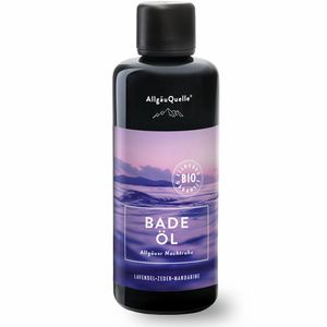 AllgäuQuelle BIO-Badeöl mit 100% Bio-Öle Allgäuer Nachtruhe Lavendel Zeder Mandarine (100ml)