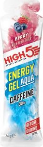 High5 Energy Gel Aqua Caffeine 66 g berry / Energetické gély / Osviežujúci energetický gél bez potreby zapíjania s vodou obohatený o kofeín