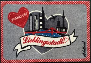 Waschbare Fußmatte Adelheid Lieblingsstadt Frankfurt 50x75 cm Wash+Dry