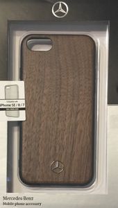 Mercedes Hardcase Benz Wood line Walnut braun für iPhone  8  7 SE 2020