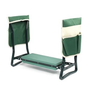 Skládací lavička 2 v 1 Toboli se 2 kapsami jako stolička nebo polštář na kolena pro zahradní práce do 150 kg