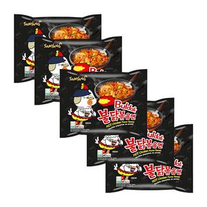 Samyang Buldak Instant Nudeln HALAL mit Hot Chicken Flavour 140g | Hot Chicken Ramen Flavour | Halal  5x 140g (5er Pack)