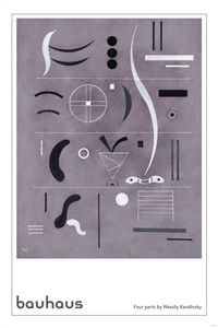 Bauhaus Poster Four Parts By.. Wassily Kandinsky 61 x 91,5 cm