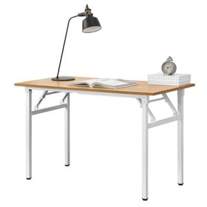 [neu.haus]® Klapptisch - 120 x 60cm Schreibtisch Bürotisch Computertisch Tisch Klappbar Buche / Weiß