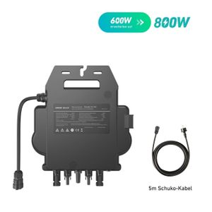 Anker SOLIX MI80 Mikro-Wechselrichter für Balkonkraftwerke | 800 Watt | 2 MPPT | IP67 | WiFi + Bluetooth | App-Steuerung | 5m Schuko-Kabel