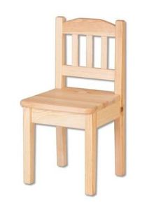 Dětská dřevěná jídelní židlička z masivu borovice (Bezbarvý ekologický lak)
