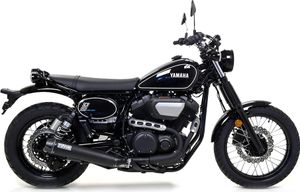 ARROW Rebel slip-on výfuk s tmavou hliníkovou koncovkou pre Yamaha SCR 950