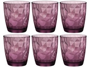 Szklanki do wody Bormioli Rocco Diamond Purple 390 ml - 6 sztuk