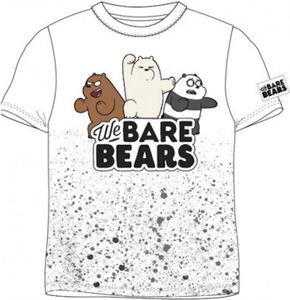 We Bare Bears Jungen T-Shirt | Grizz, Panda & Eisbär | weiß,140