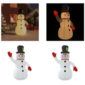 vidaXL Aufblasbarer Schneemann mit LEDs 240 cm - Aufblasbarer Schneemann - Aufblasbare Schneemänner - Aufblasbare Figur - Weihnachtsfigur Aufblasbar
