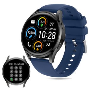 (Blau) Smartwatch für Männer und Frauen, IP67 wasserdichte Smartwatch, GPS, Stress- und Schlafmonitor, Multisport-Tracker, Gesundheitsmonitor für Frauen, bis zu 15 Tage Akkulaufzeit