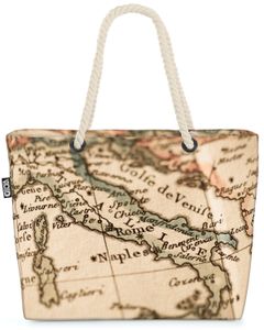 VOID Italien Landkarte Map Strandtasche Shopper 58x38x16cm 23L XXL Einkaufstasche Tasche Reisetasche Beach Bag