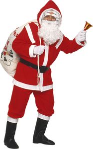 Flanell Santa Claus Kostüm komplett Weihnachtsmannkostüm M/L