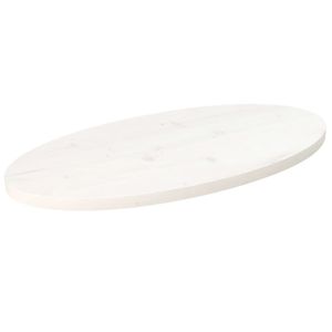 [Home] Tischplatte Weiß 60x30x2,5 cm Massivholz Kiefer Oval , Neue Mode 2024 im häuslichen Leben