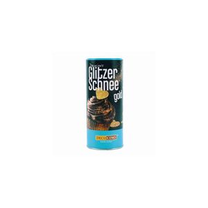 DECOCINO Glitzer-Schnee Gold (100 g) hitzefest ohne Palmöl vegan, Cupcake Deko