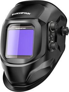 ARCCAPTAIN Schweißhelm Automatik, Schweißmaske mit Großes Sichtfeld, Vollautomatik Schweisshelme mit Wahre Farbe Schweißerhelme