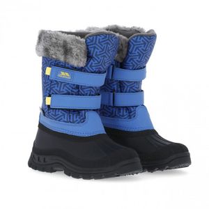 Detské snehové topánky Trespass Vause so zapínaním na suchý zips TP4526 (28 EU) (Modré so vzorom)