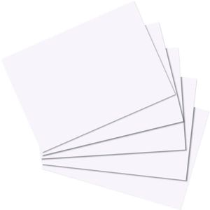 herlitz Karteikarten - DIN A8 - blanko - weiß - 100 Stück