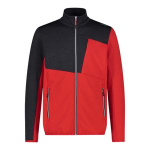 CMP Herren Funktionsjacke Midlayer Jacke Unlimitech Stretch Fleece Jacket, Farbe:Rot, Größe:54, Artikel:32G2887-C580 ferrari red