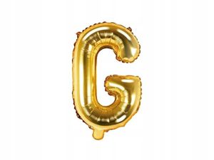 Balon foliowy złoty 35 cm litera G