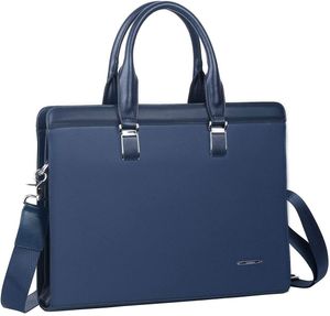 Herren-Handtasche aus Kunstleder, Umhängetaschen, Aktentaschen für Arbeit, Büro, Geschäft, PC Blau