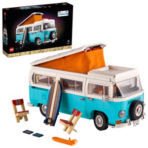 LEGO 10279 Icons Volkswagen T2 Campingbus VW-Bus mit ikonischen Details, klassischer Modellbausatz Camper, Geschenk für Erwachsene